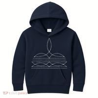 Western Cowboy Boot Stitching Cowboy Boot Stitching Kids Hoodie thumb 0