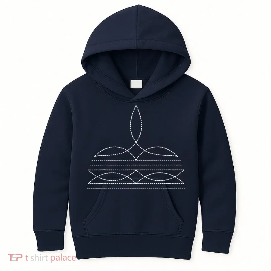 Western Cowboy Boot Stitching Cowboy Boot Stitching Kids Hoodie