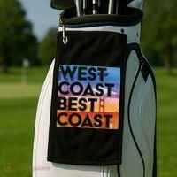 West Coast Best Coast | SEA/PO/SF/LA Graphic Golf Towel thumb 2