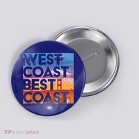 West Coast Best Coast | SEA/PO/SF/LA Graphic Button thumb 0