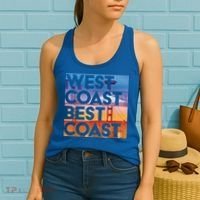 West Coast Best Coast | SEA/PO/SF/LA Graphic Women's Tank Top thumb 2