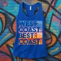 West Coast Best Coast | SEA/PO/SF/LA Graphic Women's Tank Top thumb 3
