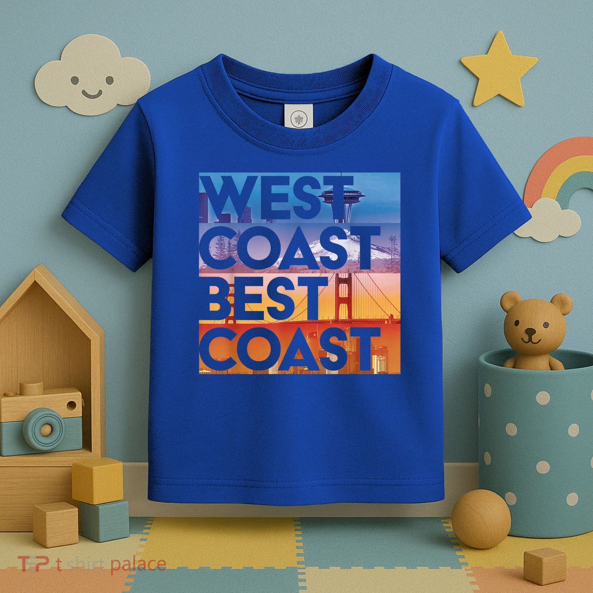 West Coast Best Coast | SEA/PO/SF/LA Graphic Toddler T-Shirt