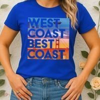 West Coast Best Coast | SEA/PO/SF/LA Graphic Women's T-Shirt thumb 2