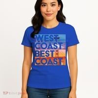 West Coast Best Coast | SEA/PO/SF/LA Graphic Women's T-Shirt thumb 4