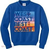 West Coast Best Coast | SEA/PO/SF/LA Graphic Kids Sweatshirt thumb 0
