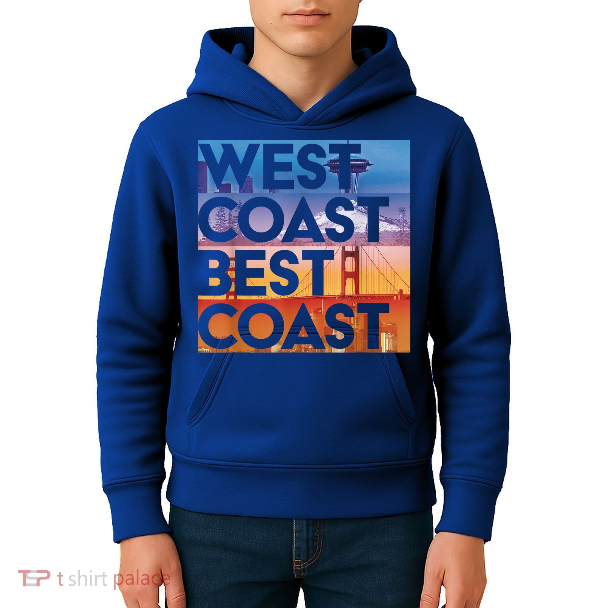 West Coast Best Coast | SEA/PO/SF/LA Graphic Kids Hoodie