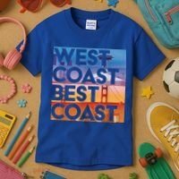 West Coast Best Coast | SEA/PO/SF/LA Graphic Kids T-Shirt thumb 3