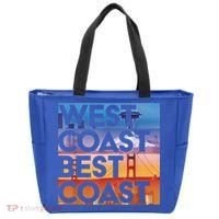 West Coast Best Coast | SEA/PO/SF/LA Graphic Tote Bag thumb 0