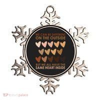 We Can Be Different On The Outside But We All Have The Same Heart Black History Ornament thumb 0