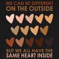 We Can Be Different On The Outside But We All Have The Same Heart Black History Ornament thumb 1