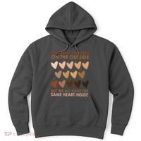 We Can Be Different On The Outside But We All Have The Same Heart Black History Hoodie thumb 0