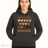 We Can Be Different On The Outside But We All Have The Same Heart Black History Hoodie thumb 5