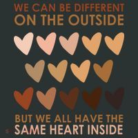 We Can Be Different On The Outside But We All Have The Same Heart Black History Sweatshirt thumb 2