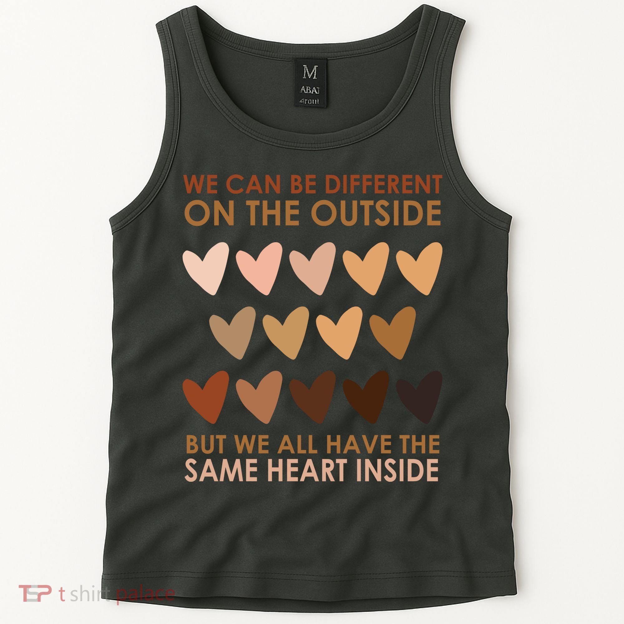 We Can Be Different On The Outside But We All Have The Same Heart Black History Tank Top