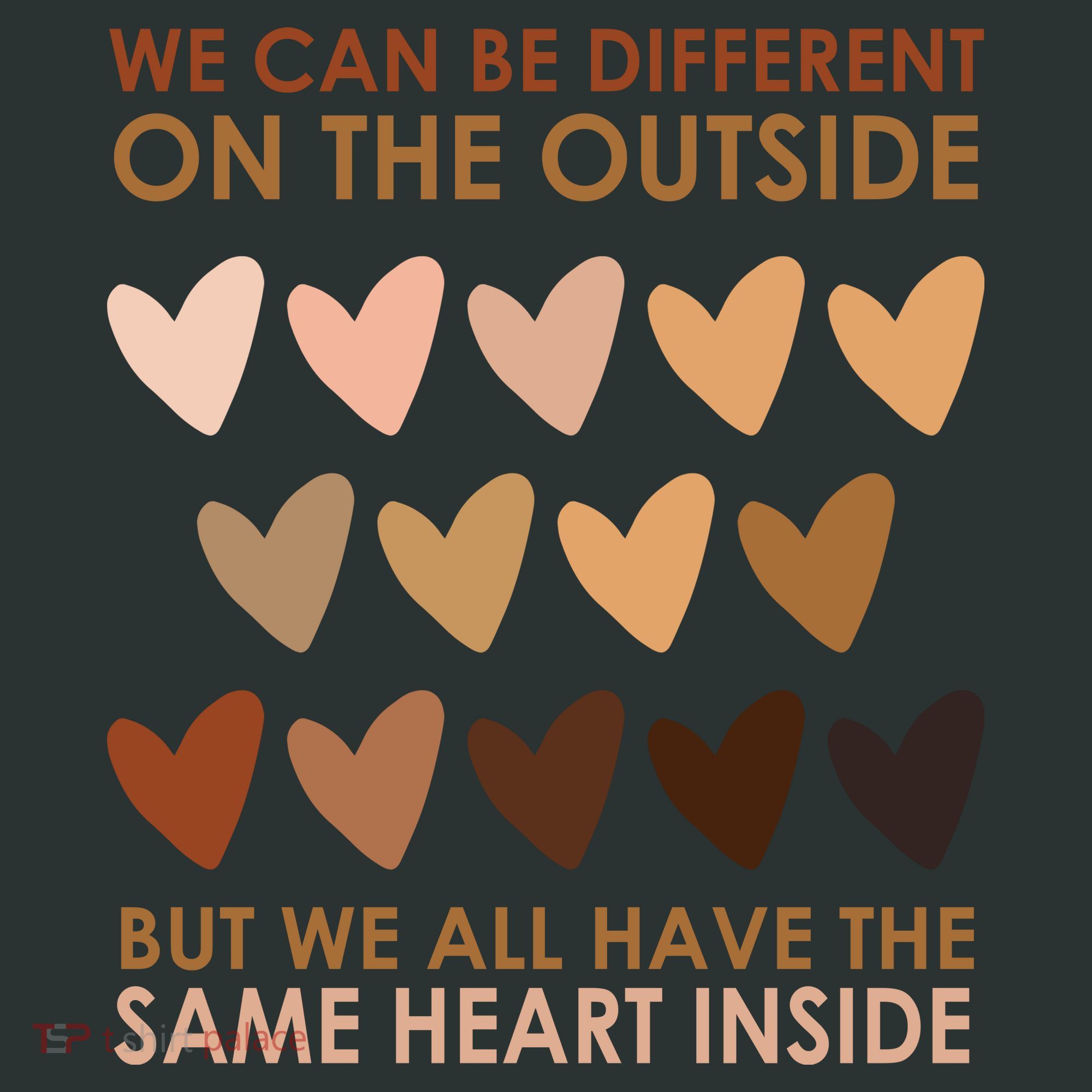 We Can Be Different On The Outside But We All Have The Same Heart Black History Toddler T-Shirt