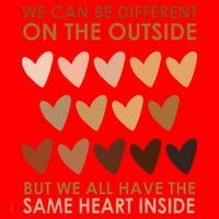 We Can Be Different On The Outside But We All Have The Same Heart Black History Santa Hat thumb 1