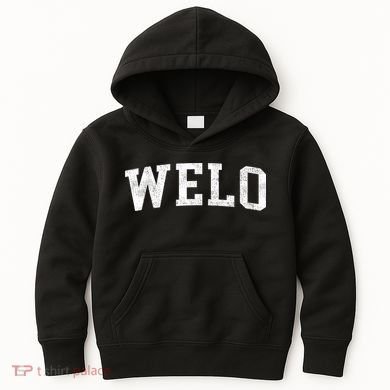 Welo Classic Bold Font Welo Birthday Gift Kids Hoodie