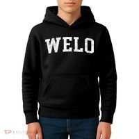 Welo Classic Bold Font Welo Birthday Gift Kids Hoodie thumb 4