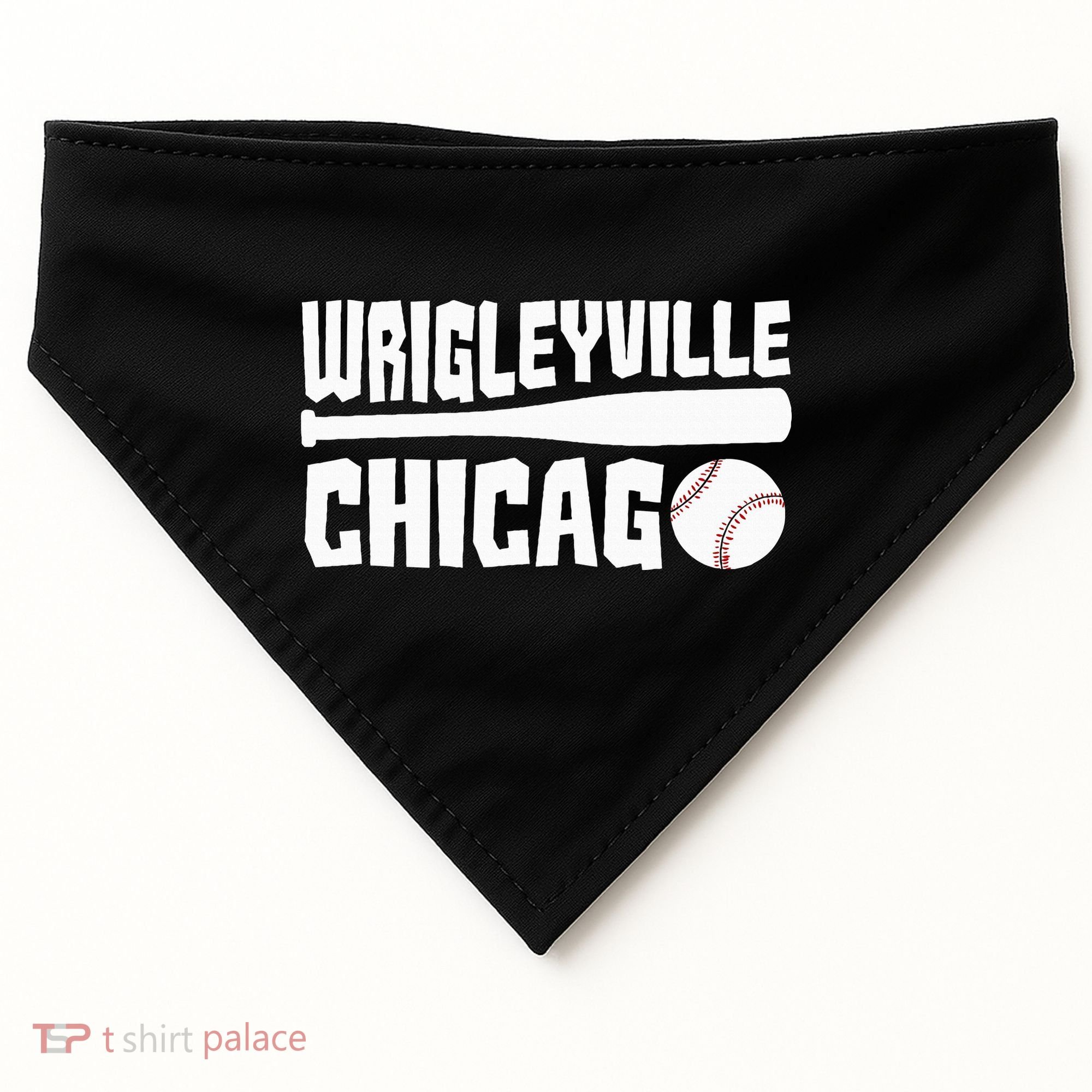 Wrigleyville Chicago Baseball American USA-Made Doggie Bandana