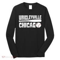 Wrigleyville Chicago Baseball American Long Sleeve Shirt thumb 0