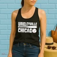 Wrigleyville Chicago Baseball American Women's Tank Top thumb 2