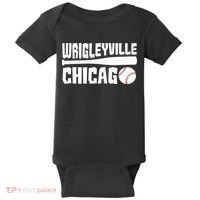 Wrigleyville Chicago Baseball American Baby Bodysuit thumb 0