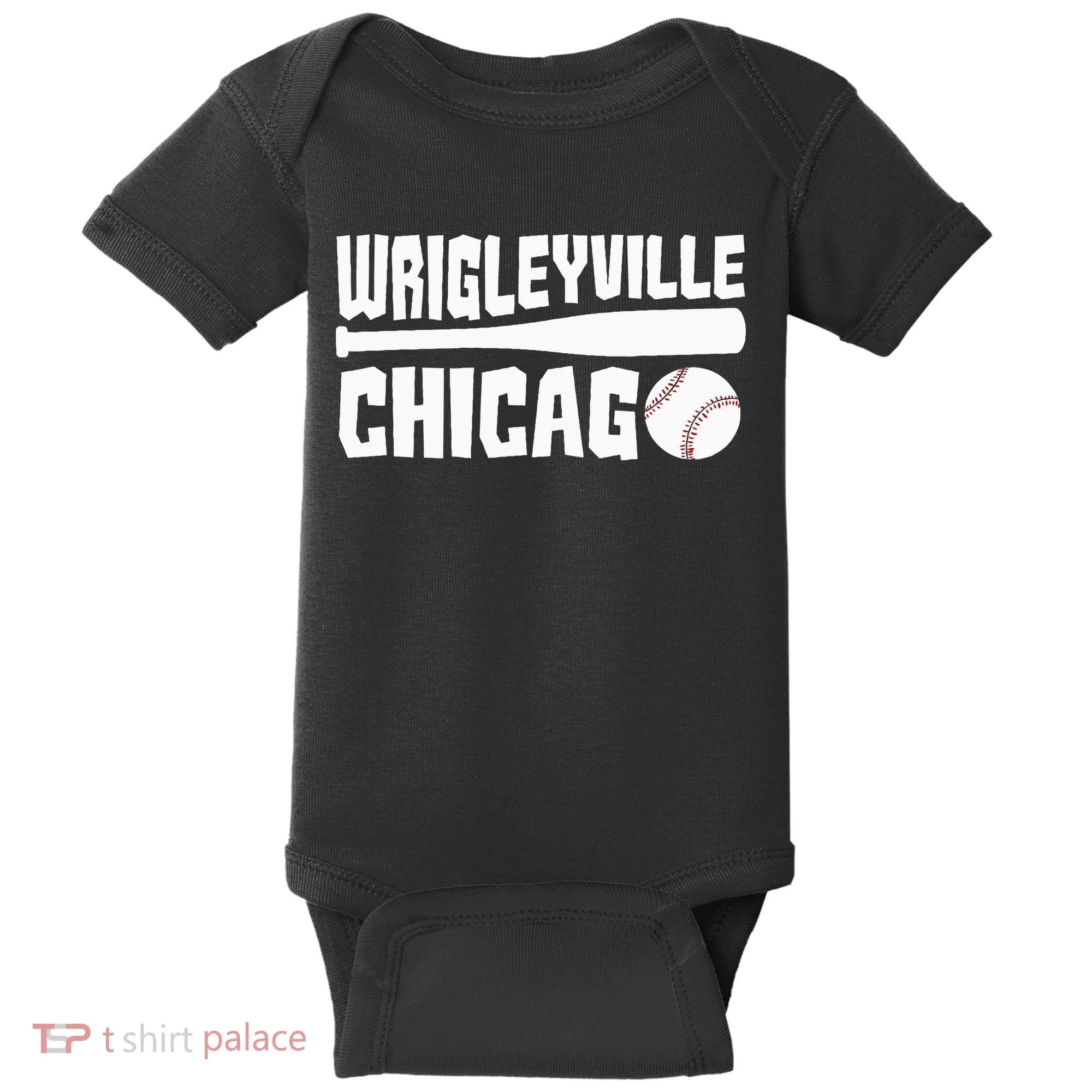Wrigleyville Chicago Baseball American Baby Bodysuit