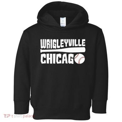 Wrigleyville Chicago Baseball American Toddler Hoodie