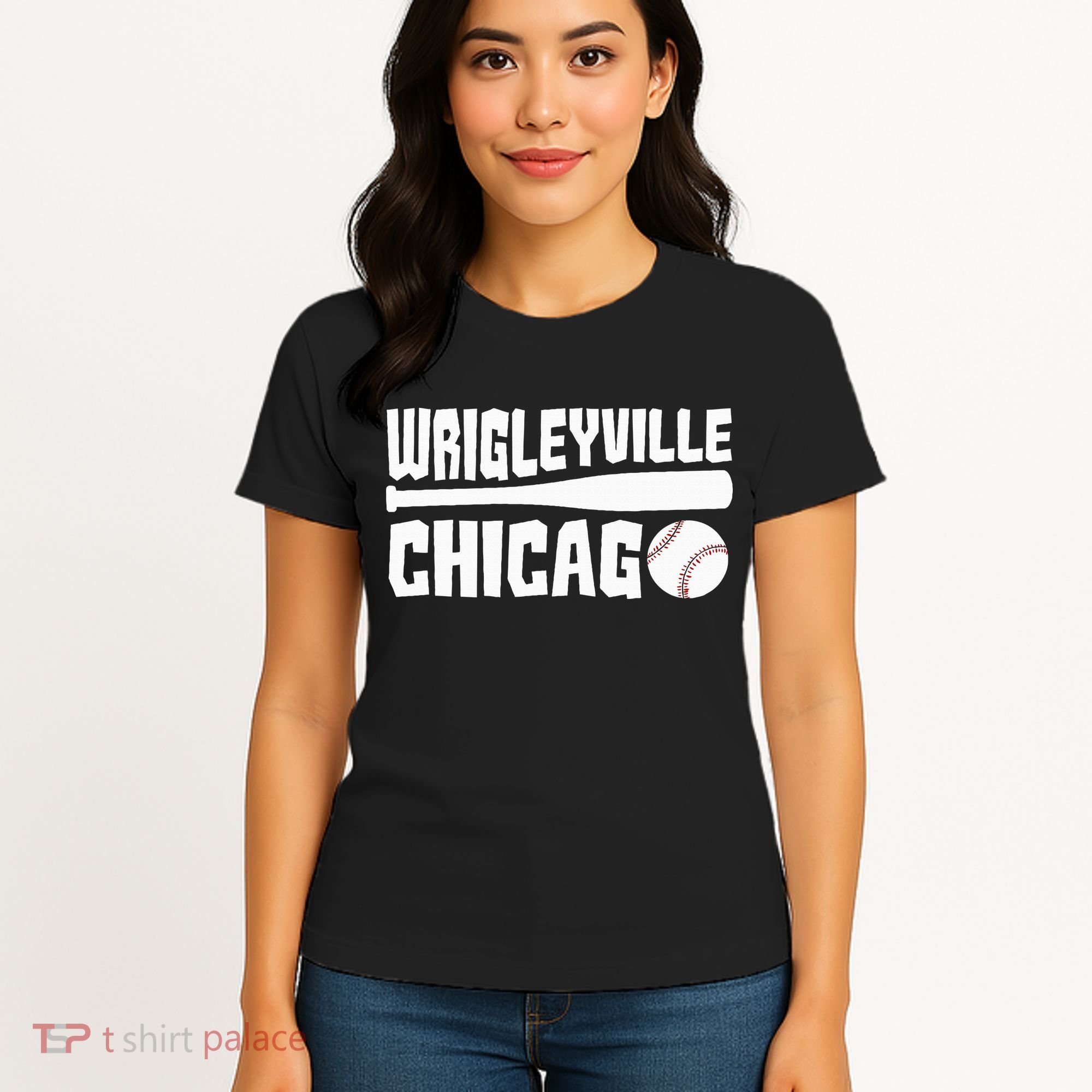 Wrigleyville Chicago Baseball American Women's T-Shirt