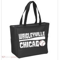 Wrigleyville Chicago Baseball American Tote Bag thumb 2