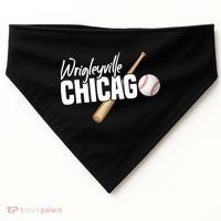 Wrigleyville Chicago Baseball American USA-Made Doggie Bandana thumb 0