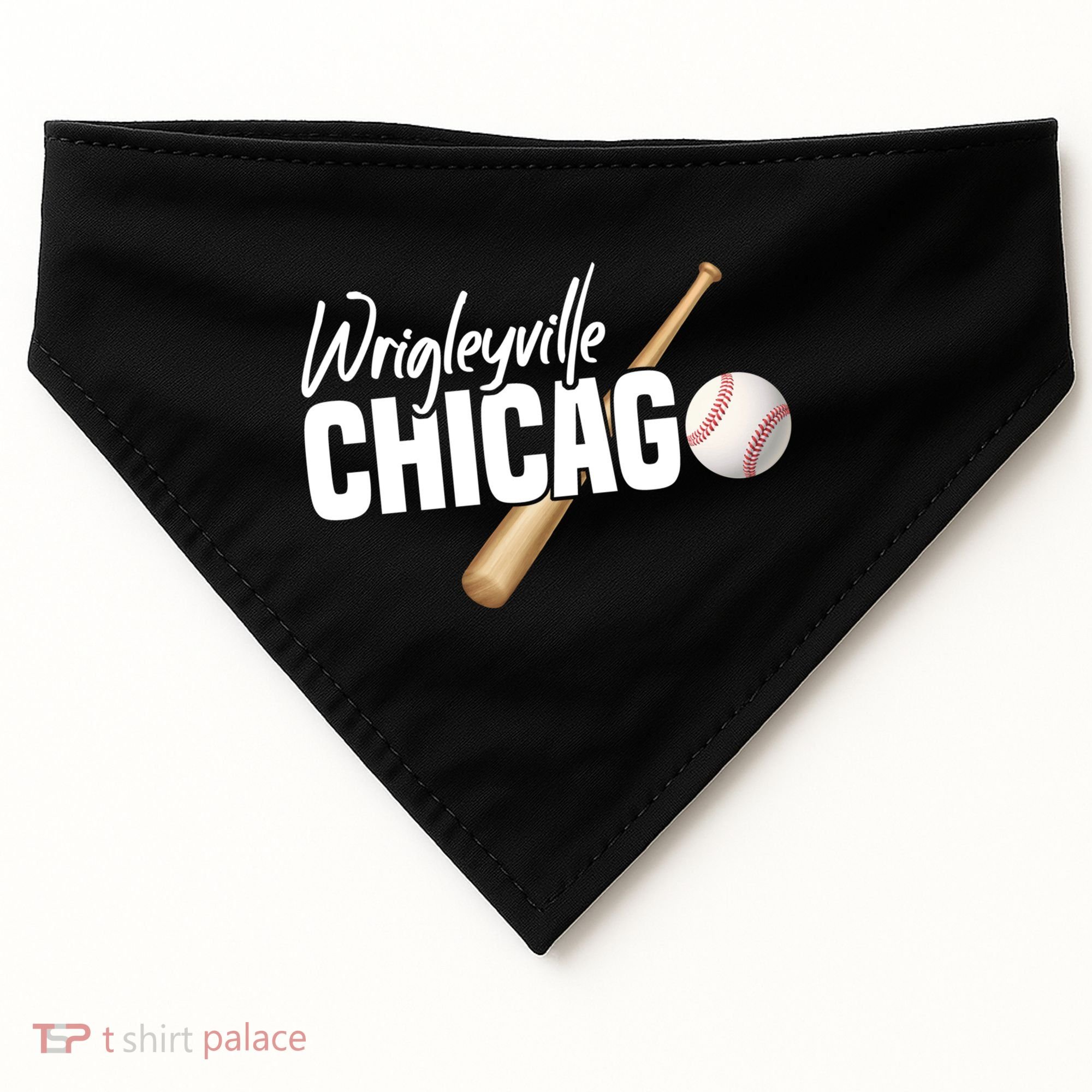 Wrigleyville Chicago Baseball American USA-Made Doggie Bandana