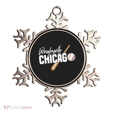 Wrigleyville Chicago Baseball American Ornament