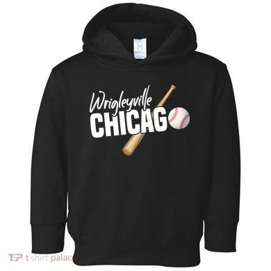 Wrigleyville Chicago Baseball American Toddler Hoodie