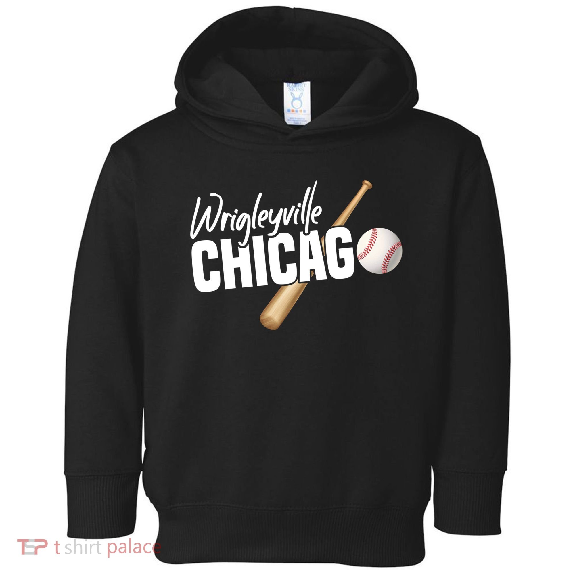 Wrigleyville Chicago Baseball American Toddler Hoodie