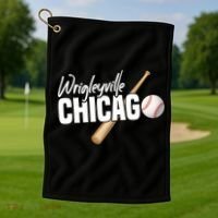 Wrigleyville Chicago Baseball American Golf Towel thumb 1