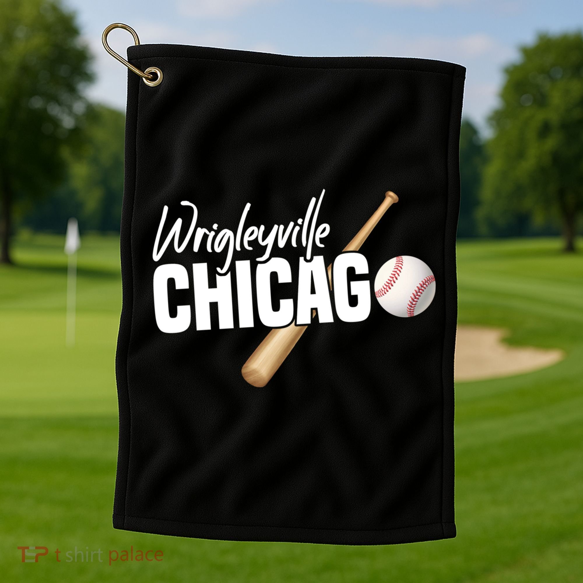 Wrigleyville Chicago Baseball American Golf Towel