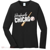 Wrigleyville Chicago Baseball American Women's Long Sleeve Shirt thumb 0