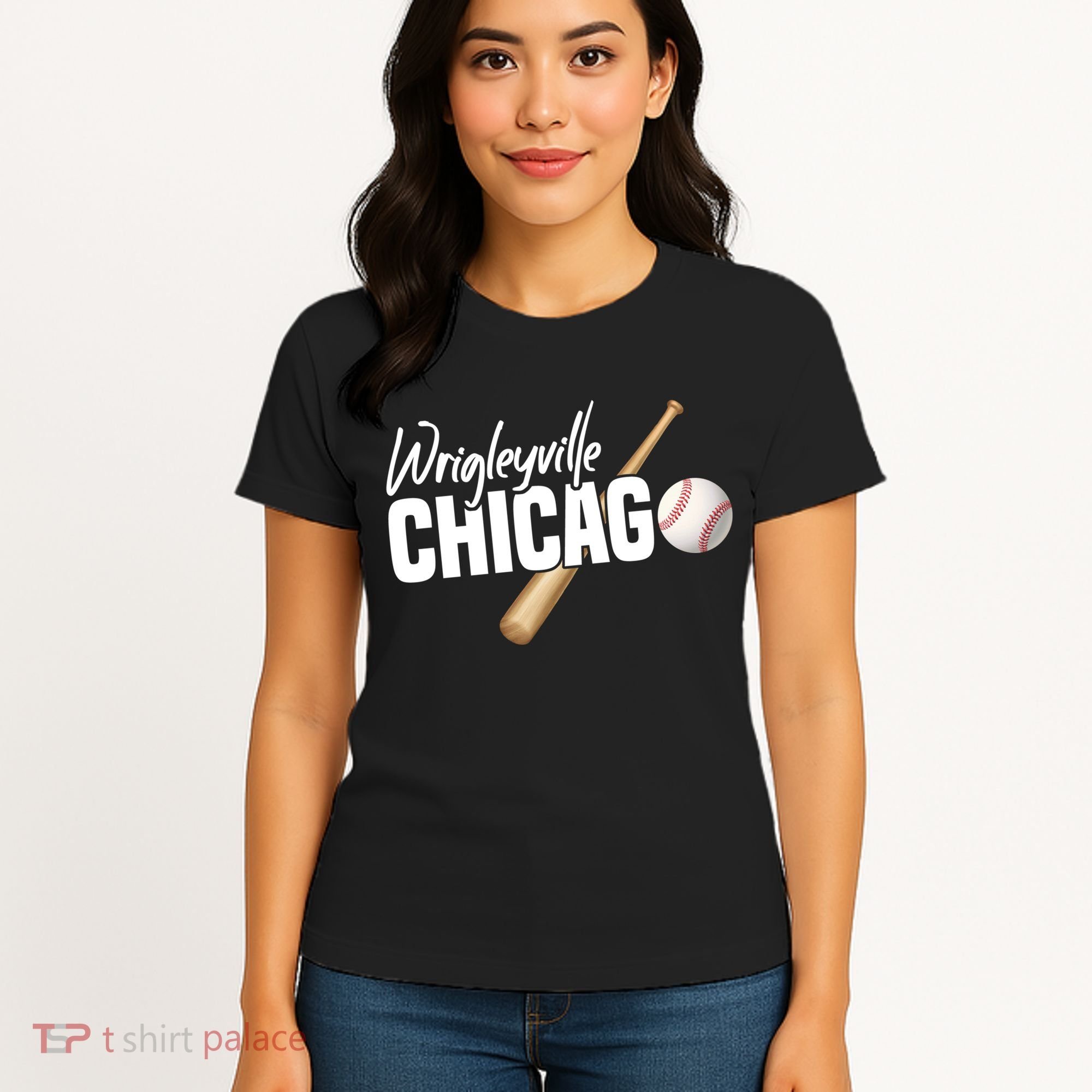Wrigleyville Chicago Baseball American Women's T-Shirt