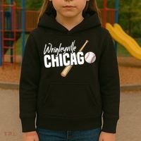 Wrigleyville Chicago Baseball American Kids Hoodie thumb 3