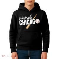Wrigleyville Chicago Baseball American Kids Hoodie thumb 4