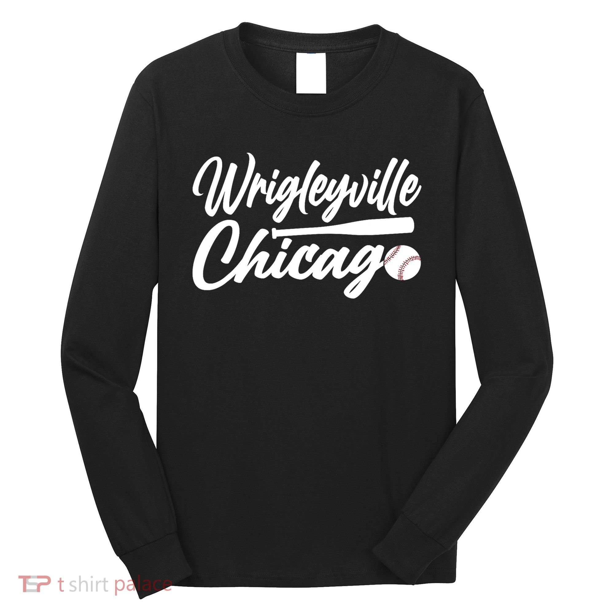 Wrigleyville Chicago Baseball American Long Sleeve Shirt