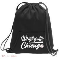 Wrigleyville Chicago Baseball American Sweatshirt Cinch Pack Bag thumb 0