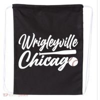 Wrigleyville Chicago Baseball American Drawstring Bag thumb 0