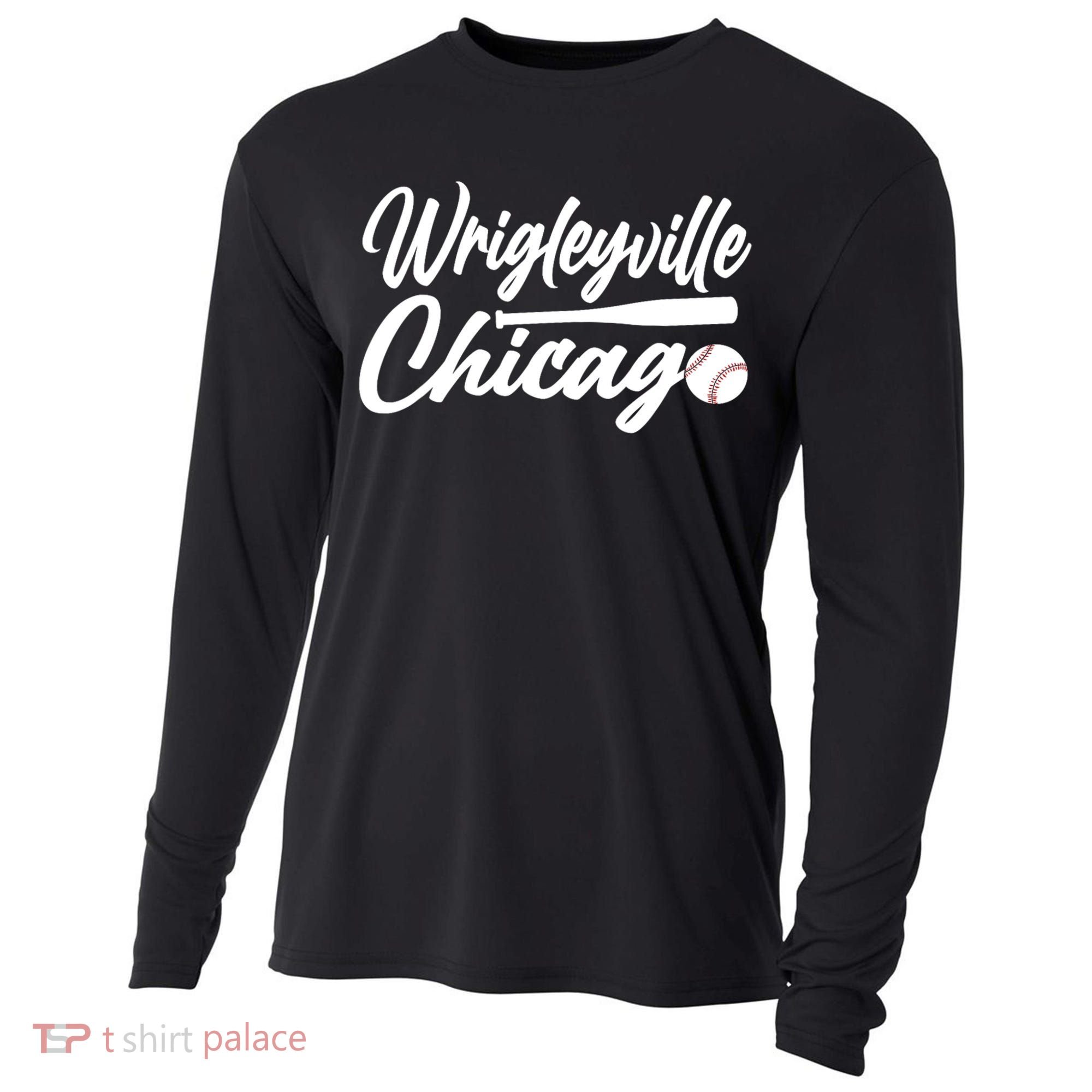Wrigleyville Chicago Baseball American Cooling Performance Long Sleeve Crew