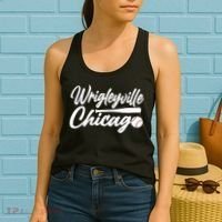 Wrigleyville Chicago Baseball American Women's Tank Top thumb 2