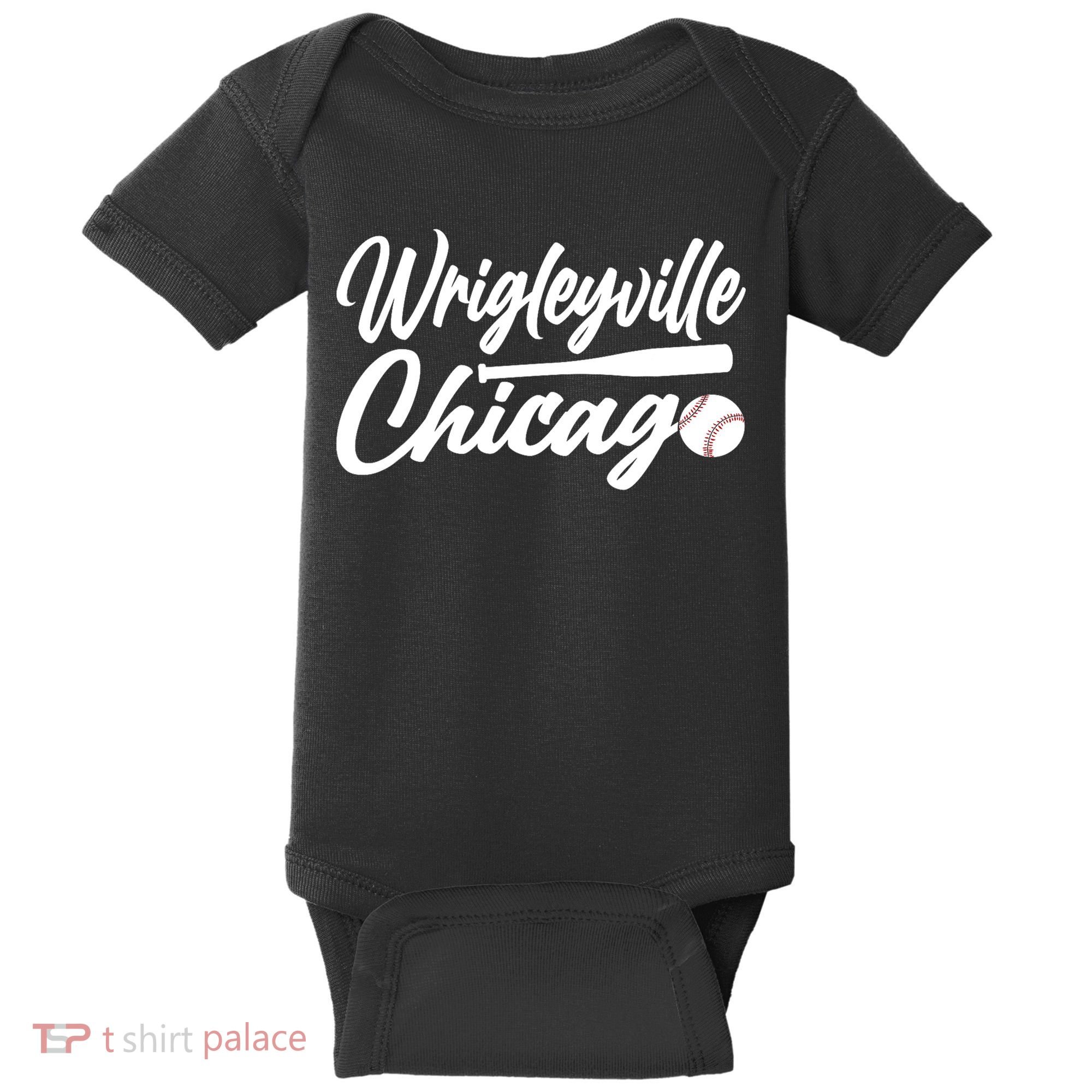 Wrigleyville Chicago Baseball American Baby Bodysuit
