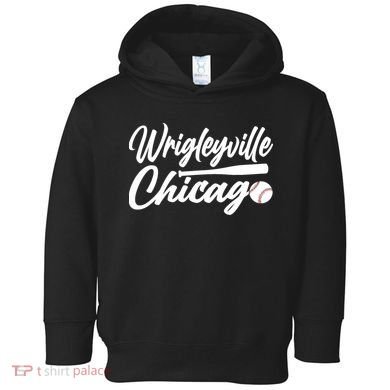 Wrigleyville Chicago Baseball American Toddler Hoodie