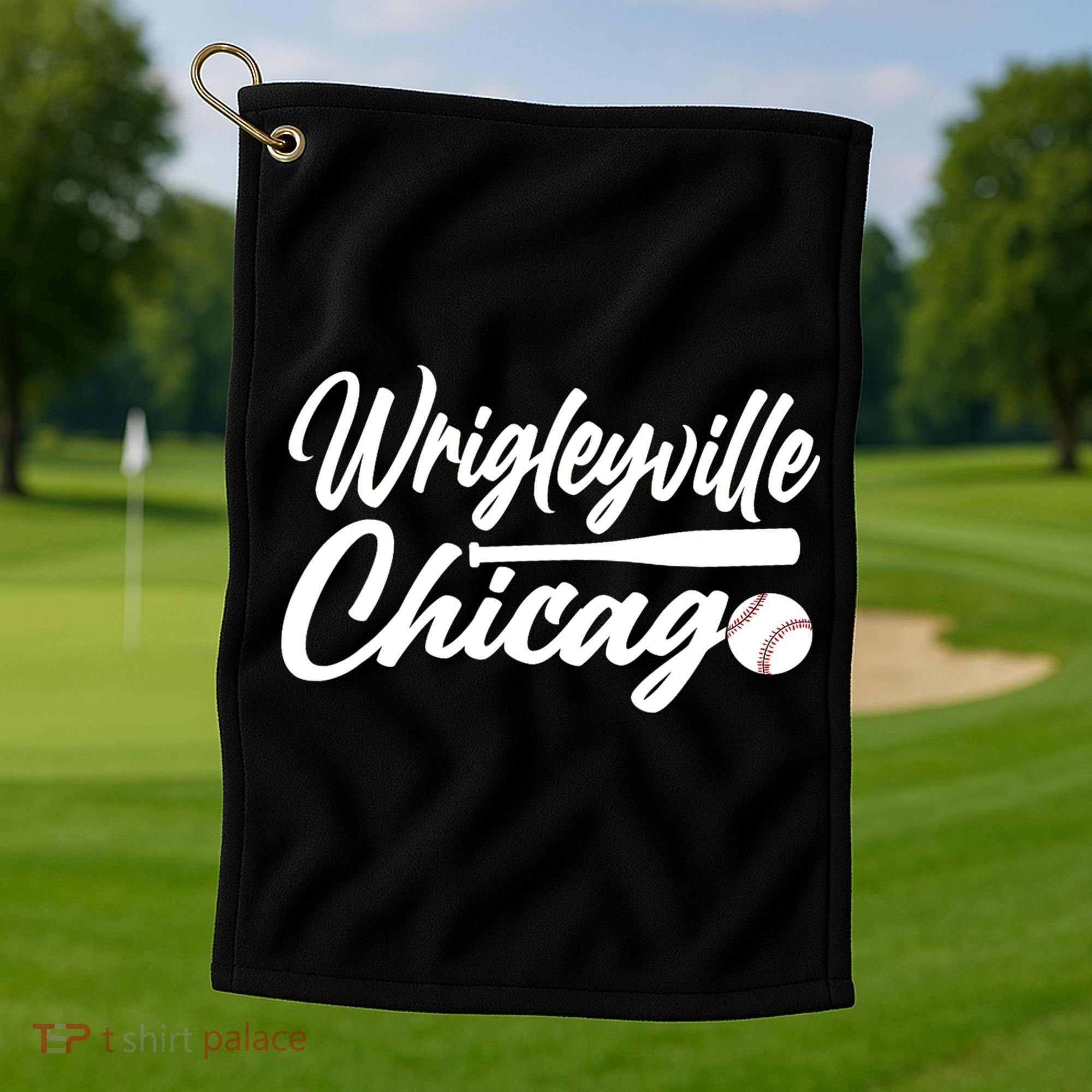 Wrigleyville Chicago Baseball American Golf Towel